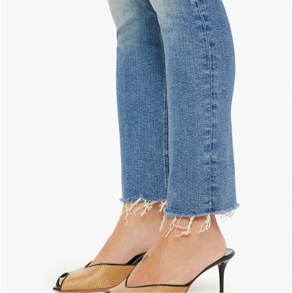 Mother The Mid Rise Dazzler Ankle Fray Jean Riding the Cliffside Sz 25 - Picture 4 of 16
